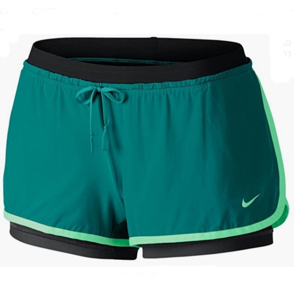 Nike Pants - Nike Women's Active Dri Fit Size Small Full Flex 2 in 1 Turquoise Shorts.